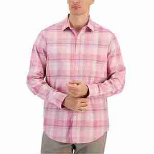 Alfani Lomia Regular Fit Yarn Dyed Button Down Shirt